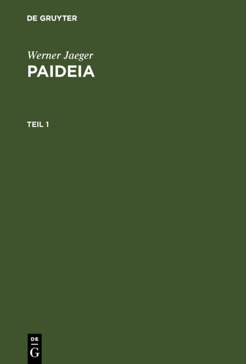 Paideia - Werner Jaeger