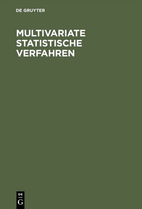 Multivariate statistische Verfahren - 