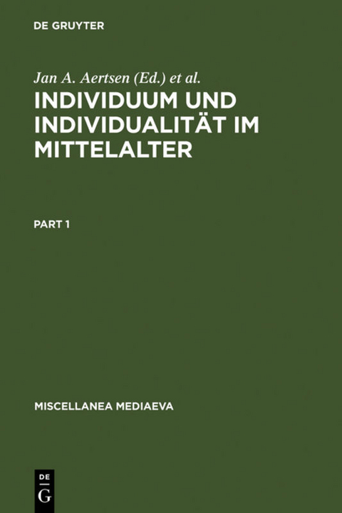 Individuum und Individualität im Mittelalter - 