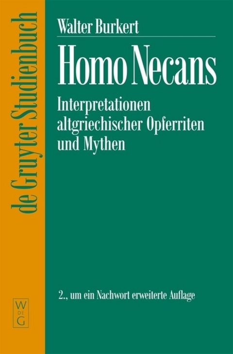 Homo Necans - Walter Burkert