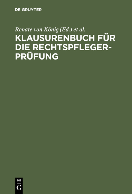 Klausurenbuch für die Rechtspflegerprüfung - 