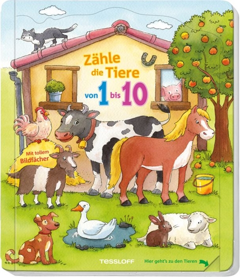 Zähle die Tiere von 1 bis 10