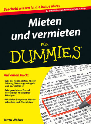 Mieten und Vermieten für Dummies - Jutta Weber