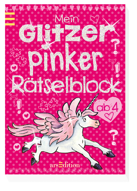 Mein glitzerpinker Rätselblock