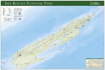 Isle Royale National Park, Tubed - National Geographic Maps