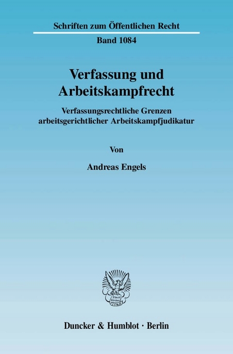 Verfassung und Arbeitskampfrecht. - Andreas Engels