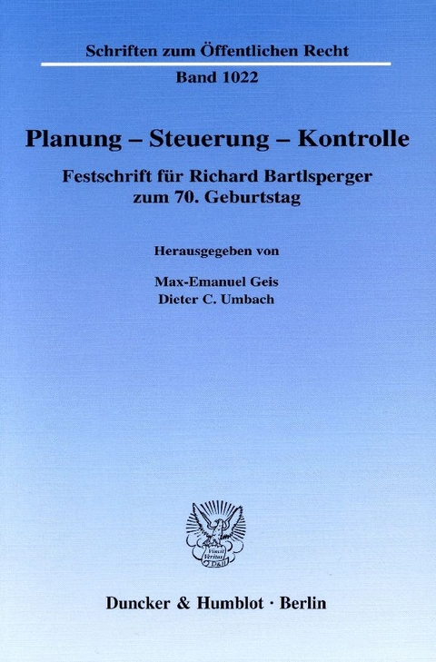 Planung – Steuerung – Kontrolle. - 