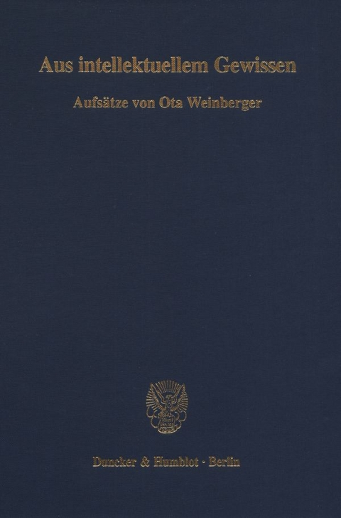 Aus intellektuellem Gewissen. - Ota Weinberger