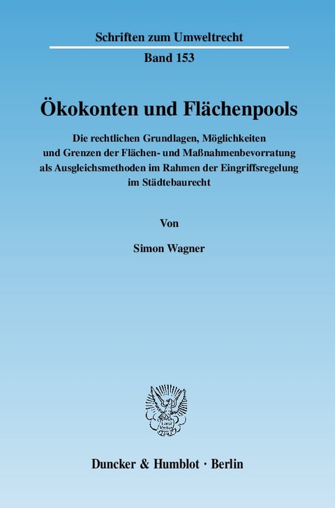 Ökokonten und Flächenpools. - Simon Wagner