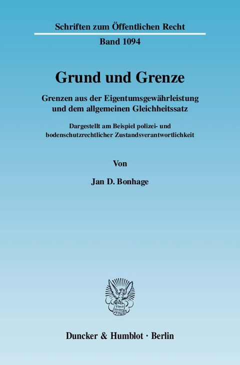 Grund und Grenze. - Jan D. Bonhage