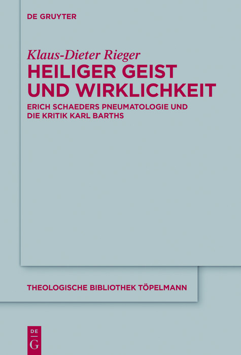 Heiliger Geist und Wirklichkeit -  Klaus-Dieter Rieger