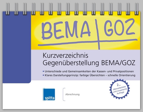 Kurzverzeichnis Gegenüberstellung BEMA/GOZ - Jana Brandt