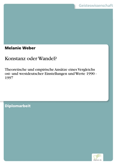 Konstanz oder Wandel? -  Melanie Weber