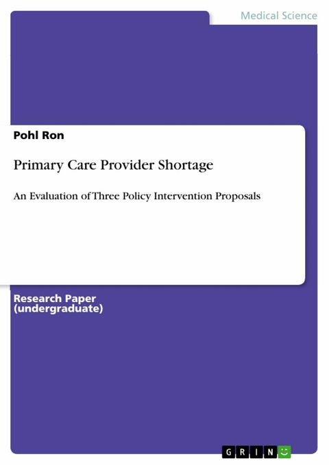 Primary Care Provider Shortage - Pohl Ron