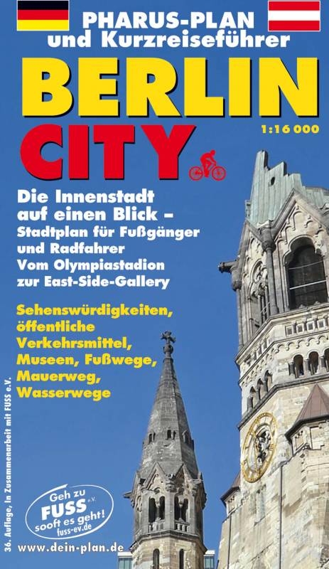 Pharus-Plan und Kurzreiseführer Berlin City. Deutsche Ausgabe.