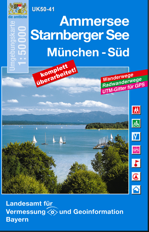 UK50-41 Ammersee, Starnberger See, München-Süd - Breitband und Vermessung Landesamt für Digitalisierung  Bayern