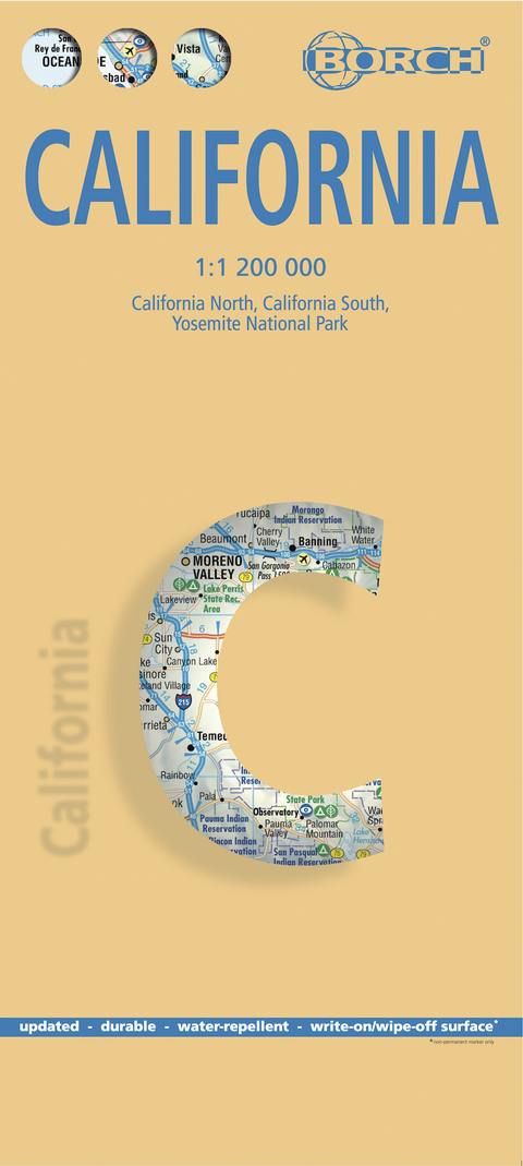 California, Kalifornien, Borch Map