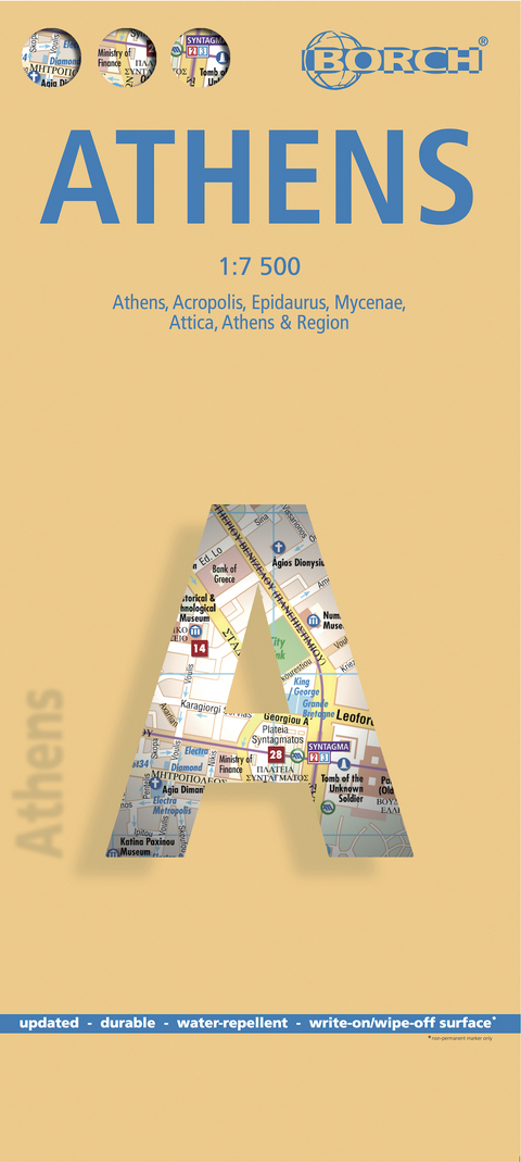 Athens, Athen, Borch Map