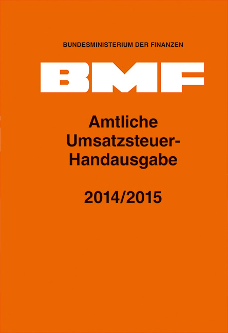 Amtliche Umsatzsteuer-Handausgabe 2014/2015