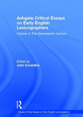 Ashgate Critical Essays on Early English Lexicographers - 