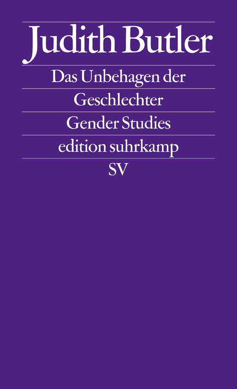 Das Unbehagen der Geschlechter - Judith Butler