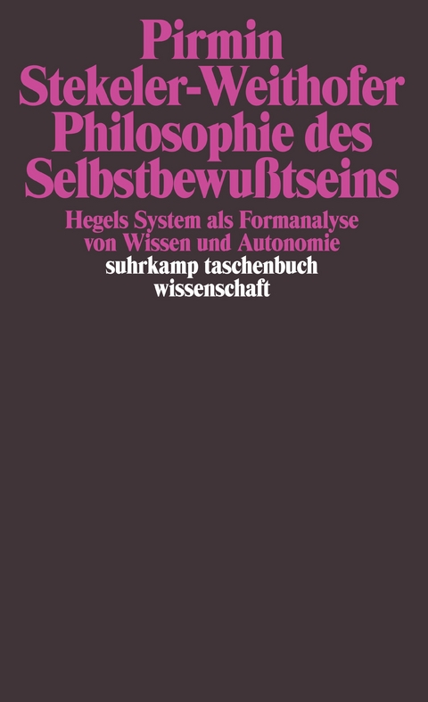 Philosophie des Selbstbewußtseins - Pirmin Stekeler-Weithofer