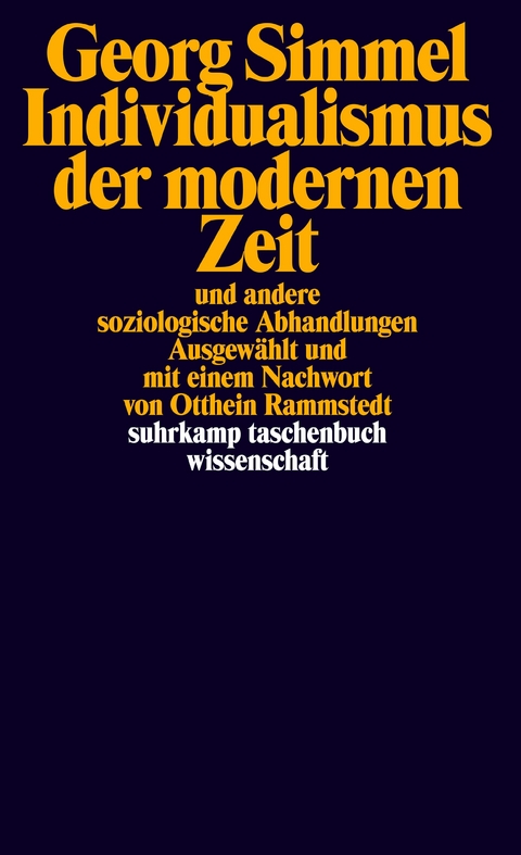 Individualismus der modernen Zeit - Georg Simmel