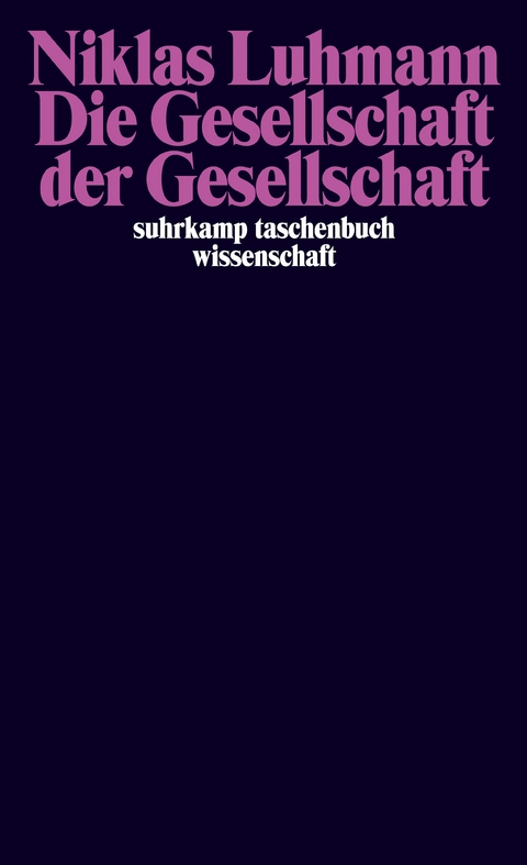 Die Gesellschaft der Gesellschaft - Niklas Luhmann