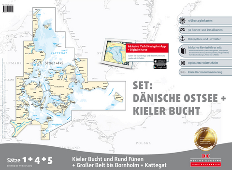 Satz 1, 4 und 5 – Set: Dänische Ostsee und Kieler Bucht (Ausgabe 2015)