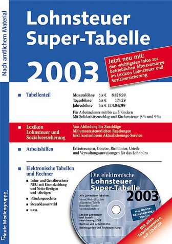 Lohnsteuer Super-Tabelle 2003