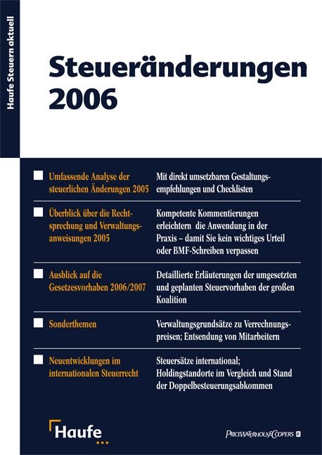 Steueränderungen 2006