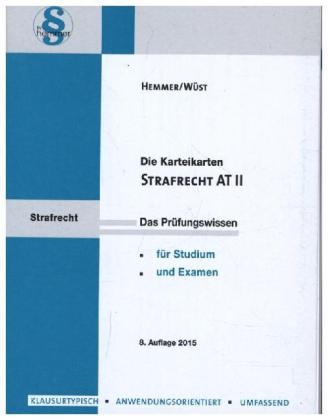 Karteikarten - Strafrecht AT II - Karl-Edmund Hemmer, Achim Wüst