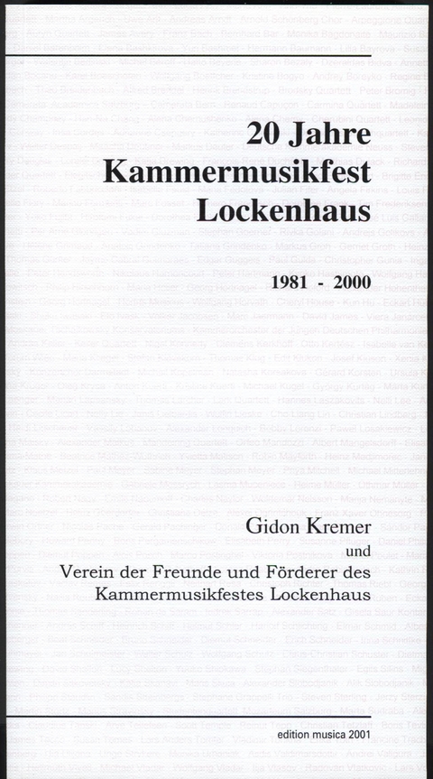 20 Jahre Kammermusikfest Lockenhaus - 