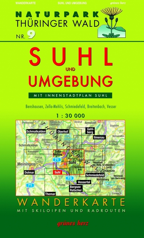 Wanderkarte Suhl und Umgebung - 