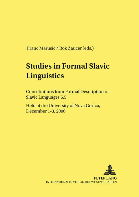 Studies in Formal Slavic Linguistics - 