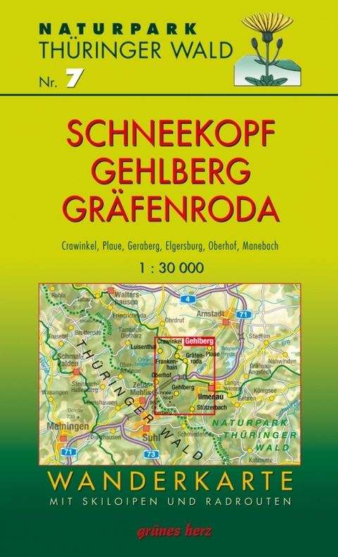 Wanderkarte Schneekopf/Gehlberg und Gräfenroda - 