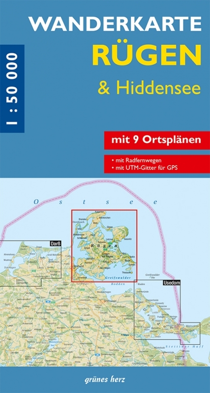 Wanderkarte Rügen & Hiddensee - 