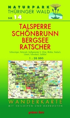 Wanderkarte Talsperre Schönbrunn, Bergsee Ratscher - 