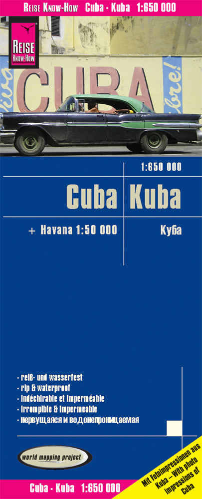 Reise Know-How Landkarte Kuba / Cuba (1:650.000) mit Havanna (1:50.000) - Reise Know-How Verlag Peter Rump