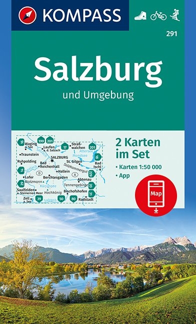 KOMPASS Wanderkarte Salzburg und Umgebung - 