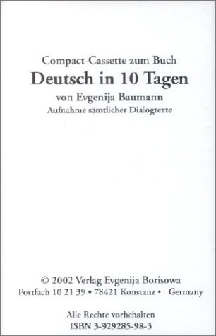 Deutsch in 10 Tagen. Ein Lehrbuch für Russischsprechende, für Selbststudium und Gruppenunterricht - Evgenija Baumann