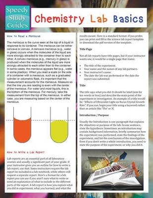 Chemistry Lab Basics (Speedy Study Guides) -  Speedy Publishing LLC