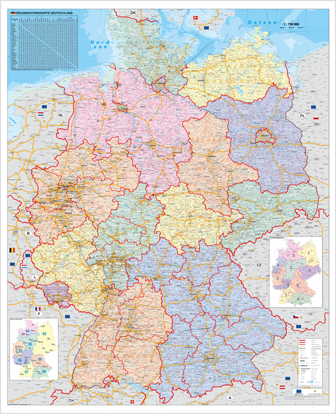 Deutschland Organisationskarte - Heinrich Stiefel