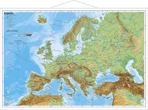 Europa physisch - Heinrich Stiefel