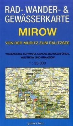 Rad-, Wander- und Gewässerkarte Mirow - von der Müritz zum Pälitzsee - 