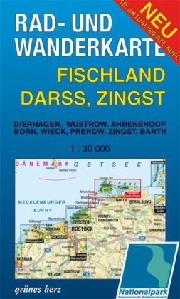 Rad- und Wanderkarte Fischland, Darß, Zingst - 