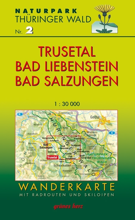 Wanderkarte Trusetal, Bad Liebenstein, Bad Salzungen - 