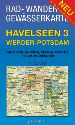 Rad-, Wander- und Gewässerkarte Havelseen 3: Werder-Potsdam - 