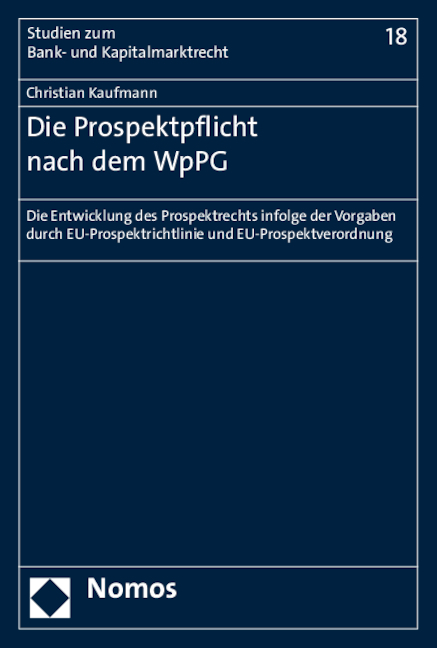 Die Prospektpflicht nach dem WpPG - Christian Kaufmann