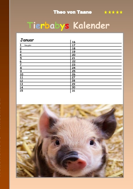 Tierbabys - Kalender - Theo von Taane